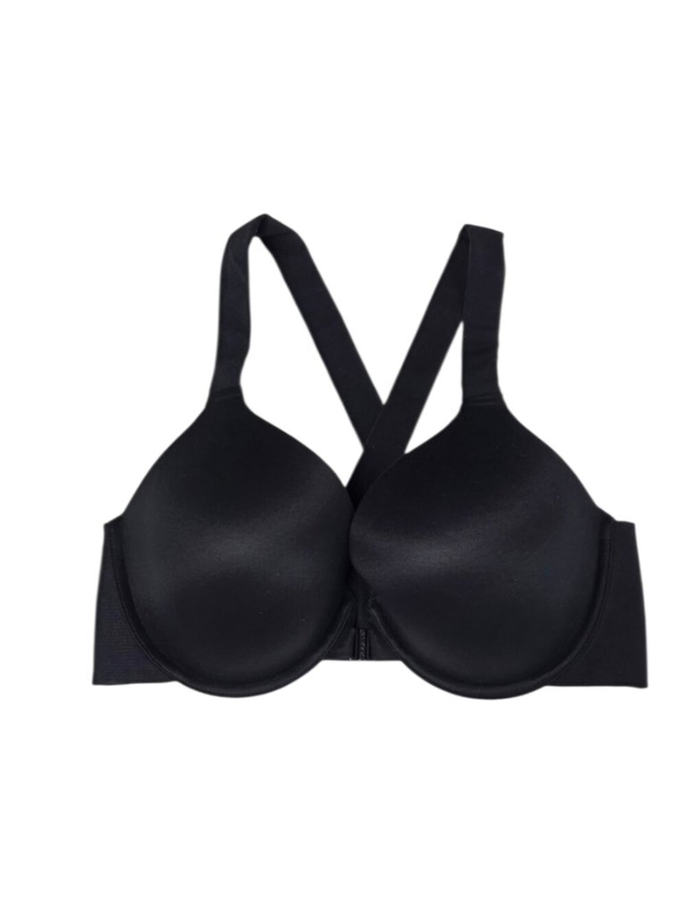 SPANX smooth Bra-llelujah! Lightly Lined Racerback Bra,Black, Front Close, 36C